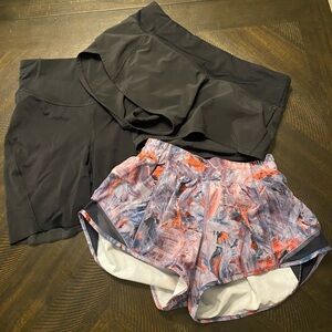 3 pairs of Lululemon shorts